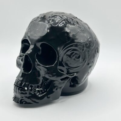 Nakładka na hak samochodowy czaszka XL czarna