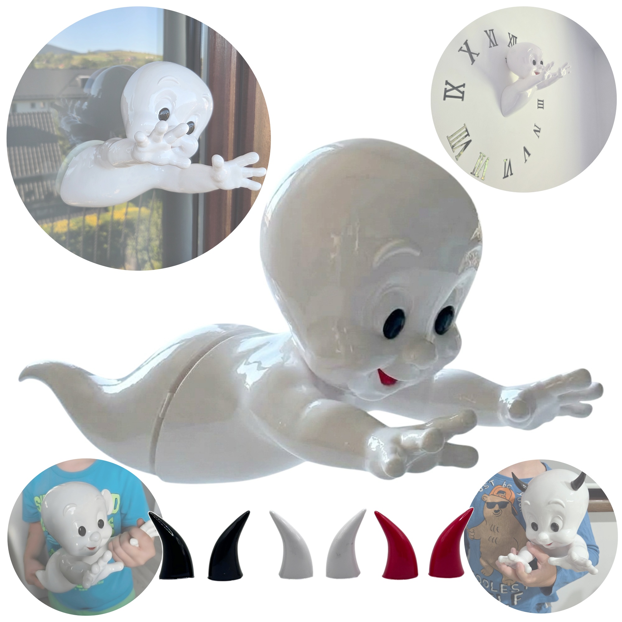 Duży duszek Casper - ozdoba na Halloween